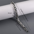 Bold silver-toned stainless steel Cuban chain link bracelet for men