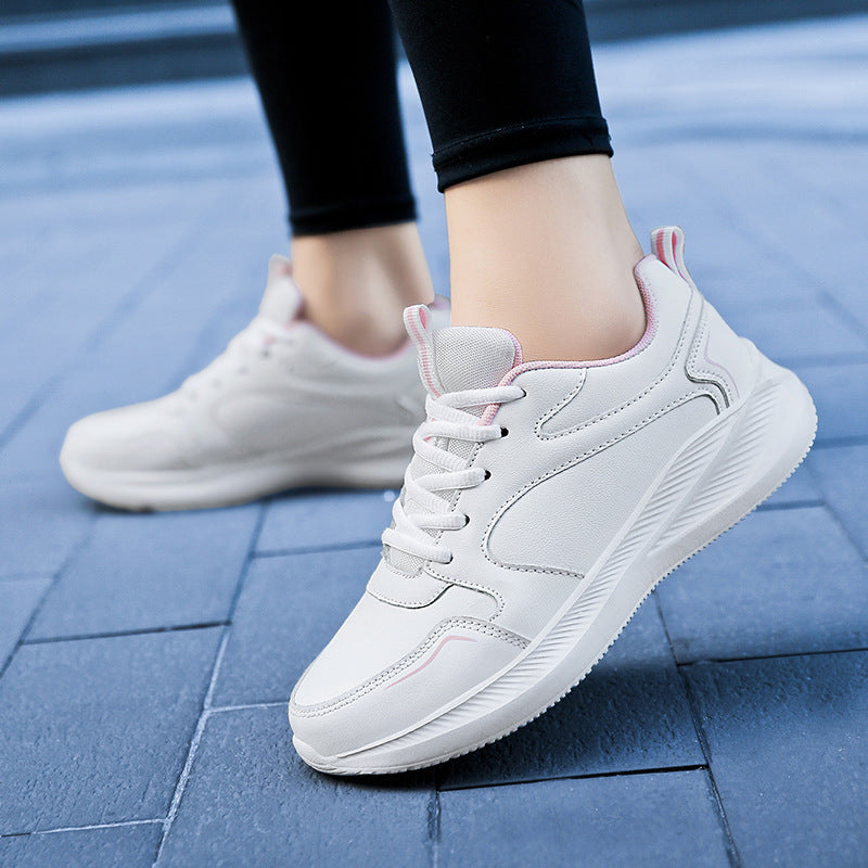 Women’s Waterproof Leather Casual Sneakers Cushioned Walking Shoes - Image 3