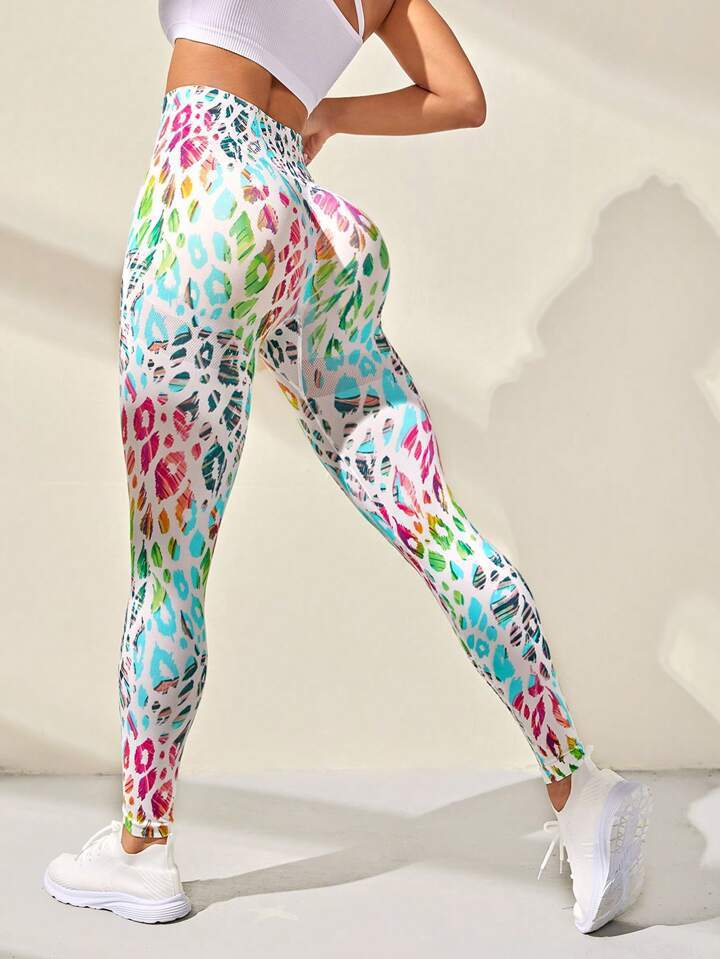 Animal Print Seamless High-Waist Hip-Lift Yoga Leggings
