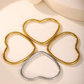 18K gold heart-shaped design simple unique bracelet