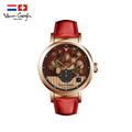 Van Gogh Small Seconds Hand Leather Strap Quartz Wrist Women's Watch