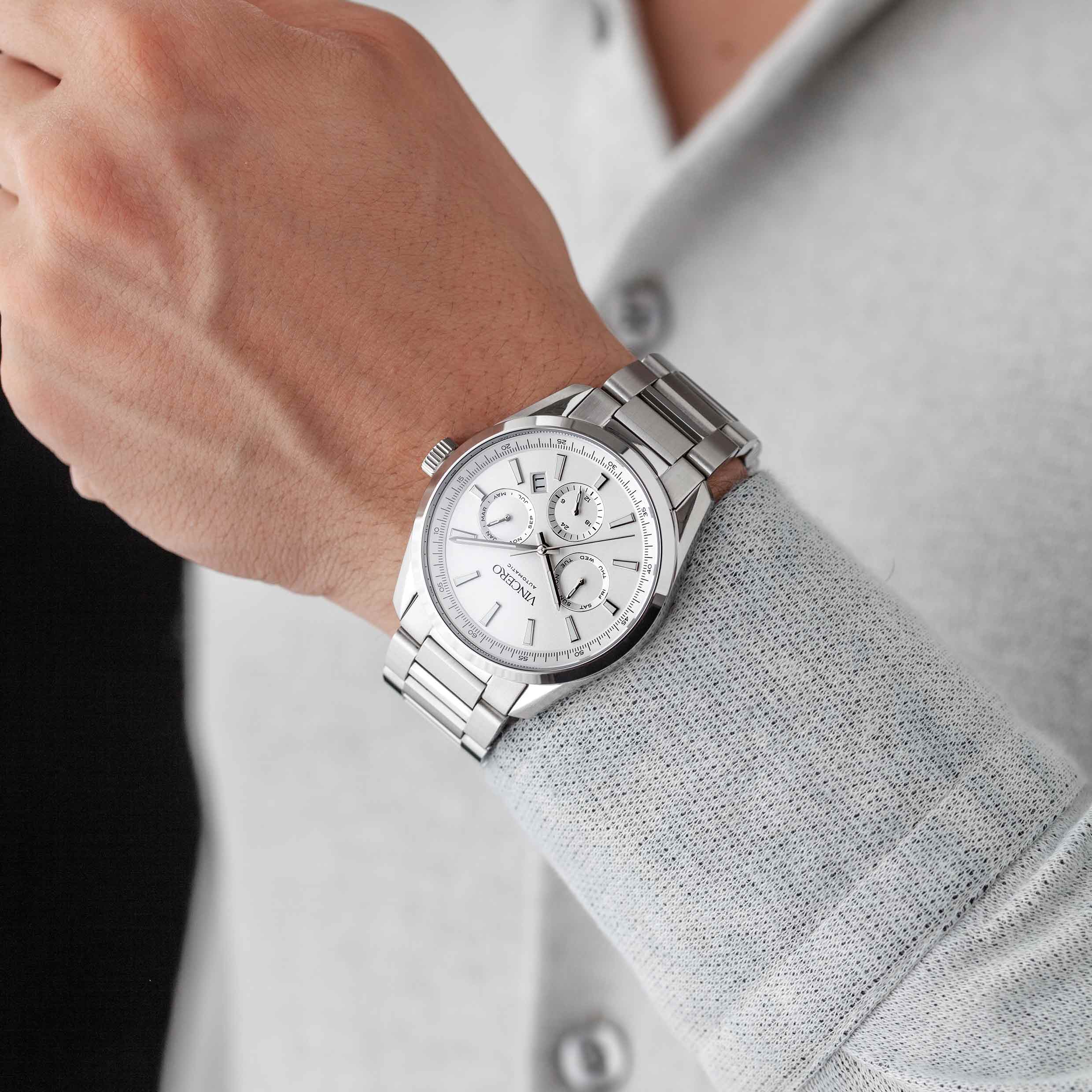 The Reserve Automatic Watch in Gray/Silver 41mm Case