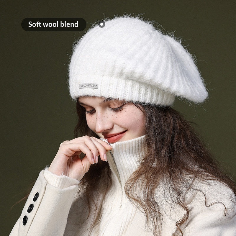 Women's Cozy Wool Knit Beanie – Soft Winter Hat