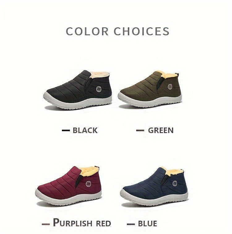 Women's Waterproof Plush Lined Ankle Boots for Winter Warmth - Image 10