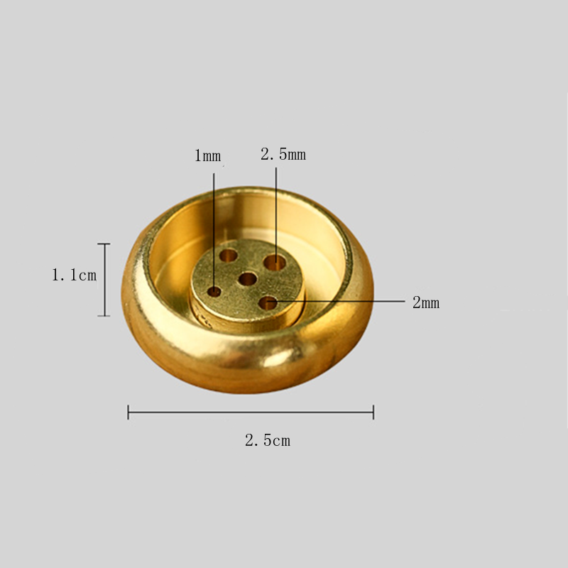 Pure Copper 5-hole Thumb Copper Incense Stick Pure Copper Releasable Wire Incense Burner