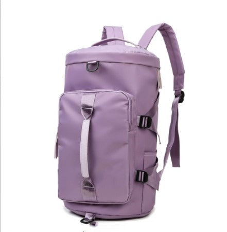 Women's Convertible Gym Duffel Backpack - Pink & Grey Travel Fitness Bag