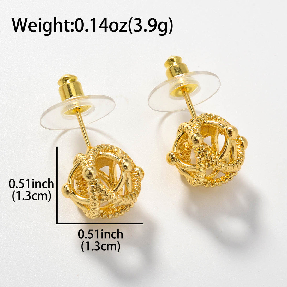 Minimalist Hollow Star Stud Earrings in Polished Gold-Plated Finish