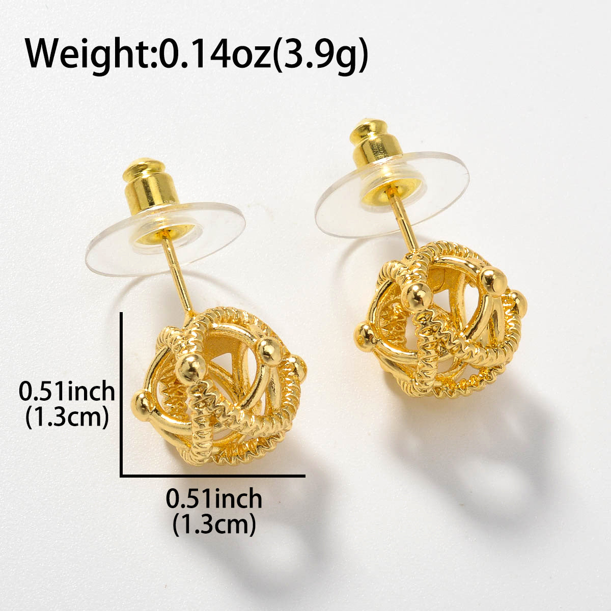 Minimalist Hollow Star Stud Earrings in Polished Gold-Plated Finish