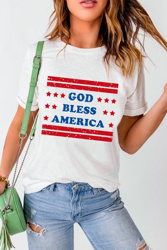 Americana Graphic Tee Duo Patriotic Cotton Casual Tops