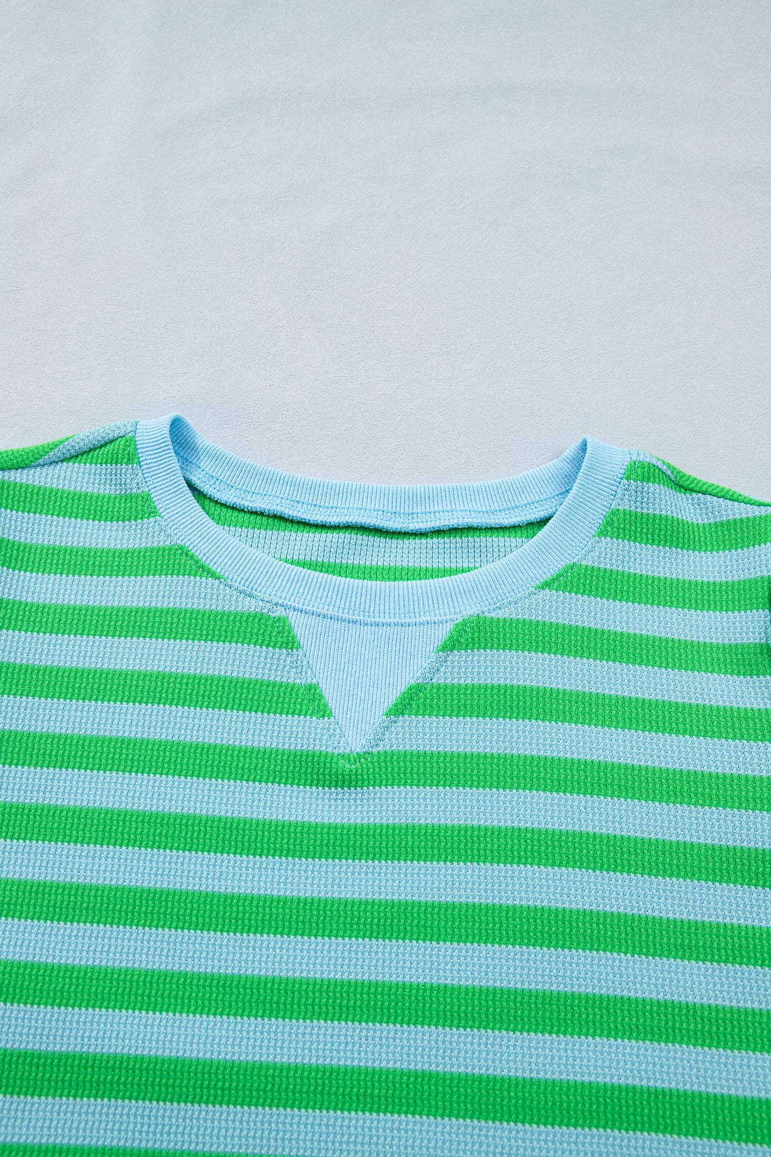 Stripe Puff Sleeve T-Shirt & Drawstring Shorts Set
