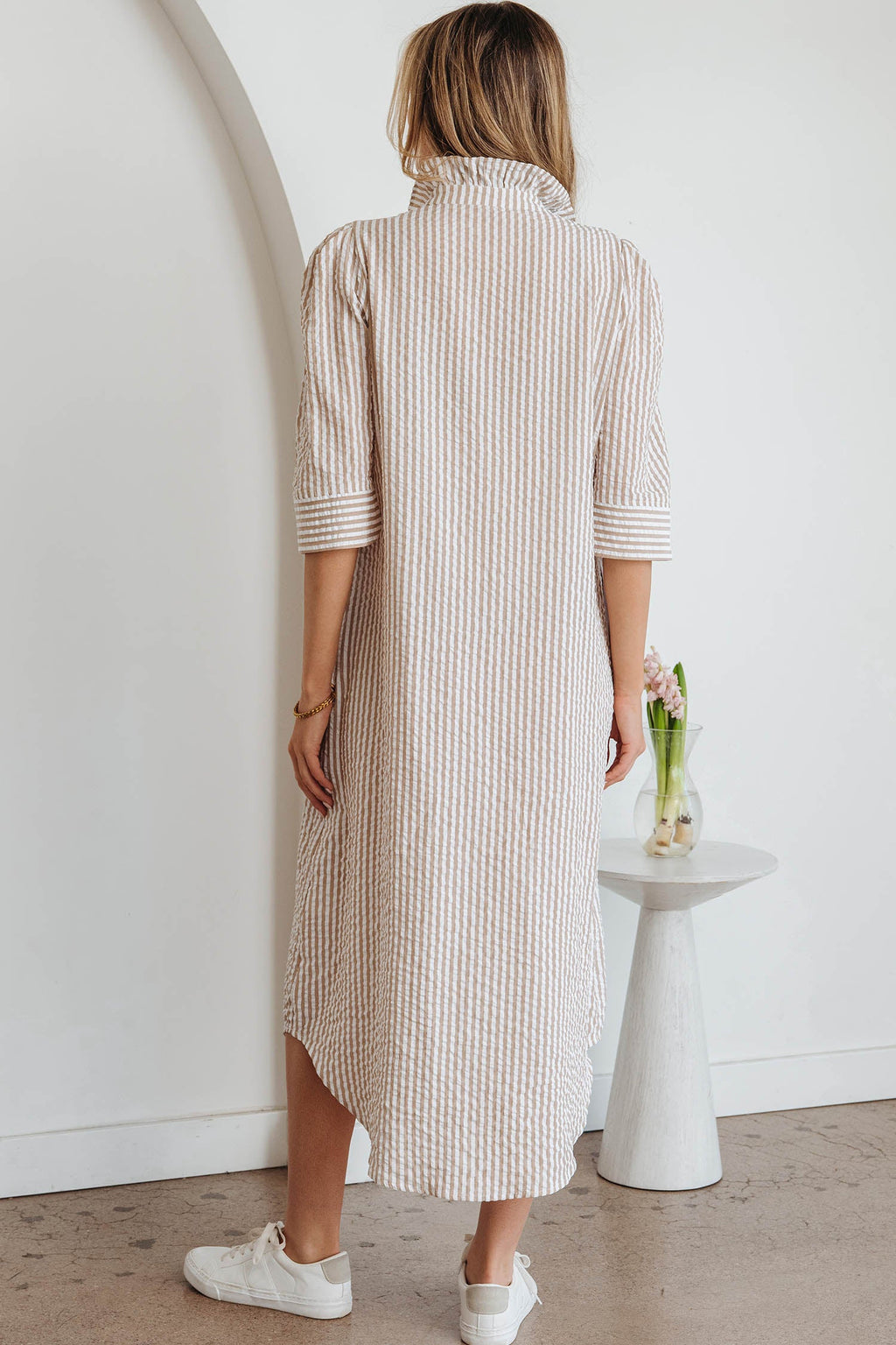 Winona Collar Half Sleeve Shirt Dress for Effortless Chic