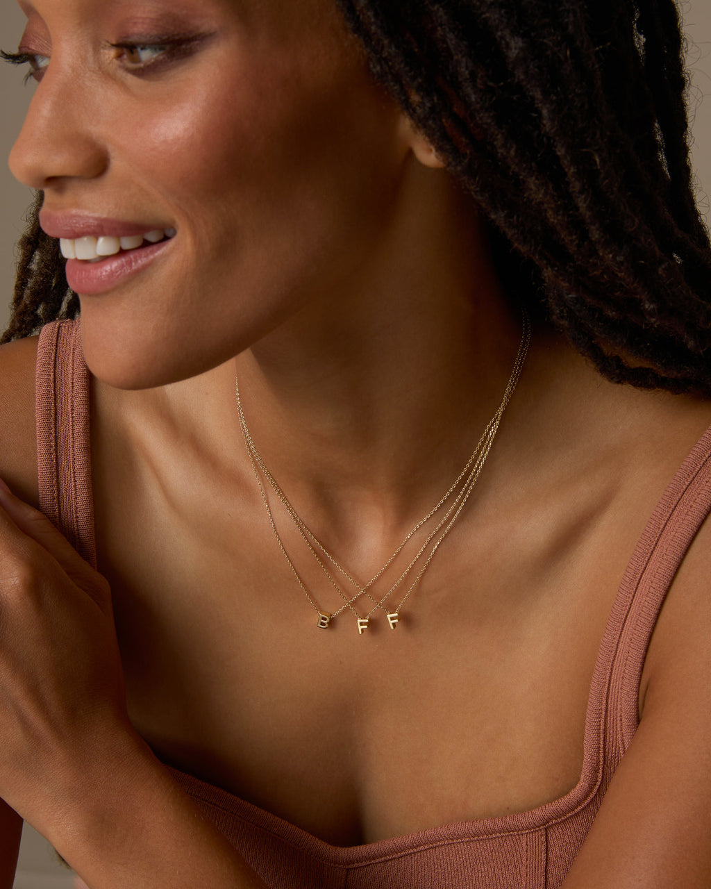 Just For You Initial Necklace — F