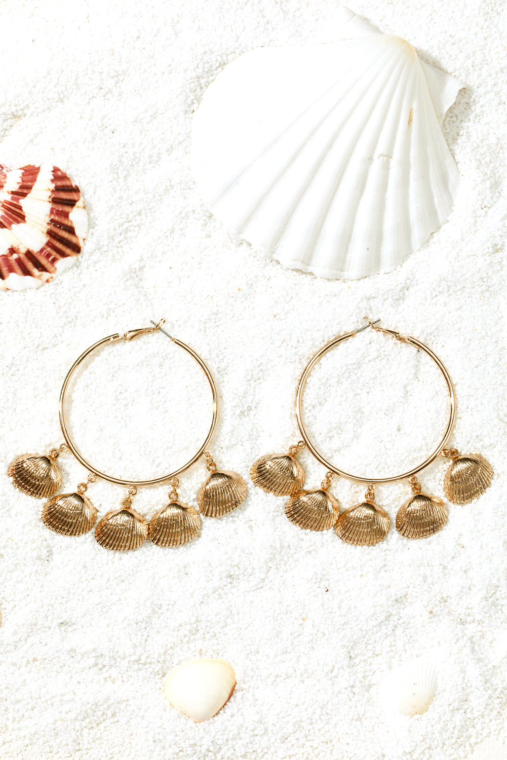 Lyra Vacation Shell Hoop Earrings
