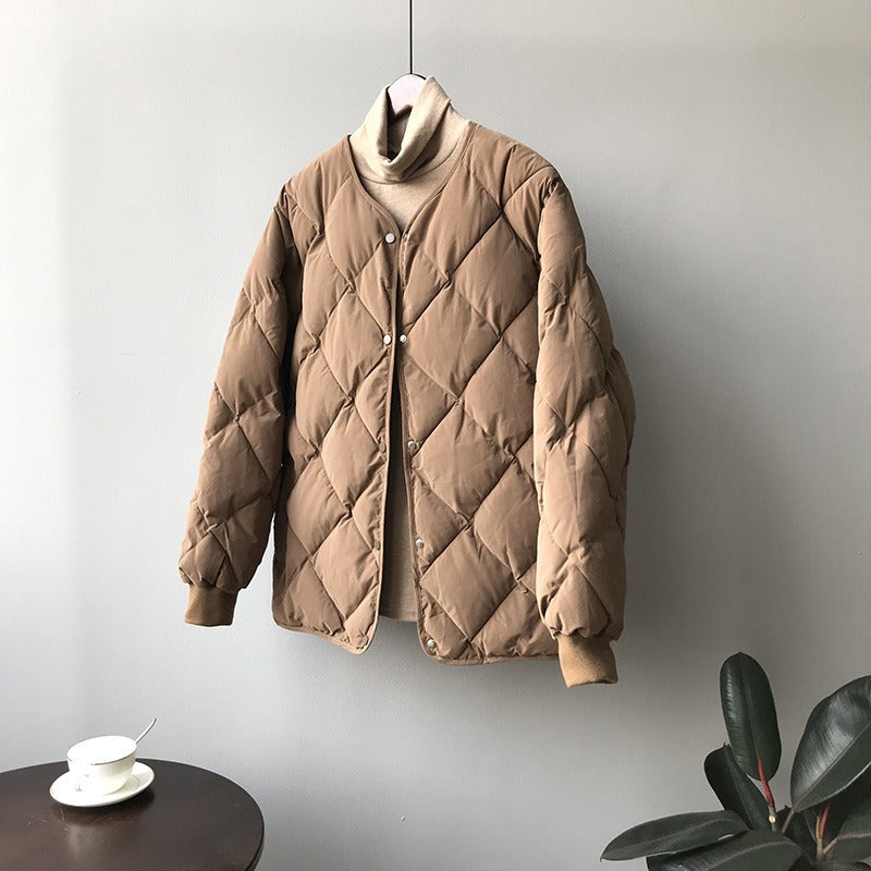 Women's Harajuku Style Quilted Puffer Jacket Warm Cotton - Image 4