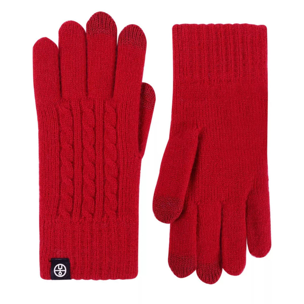 Cable Knit Touchscreen Gloves