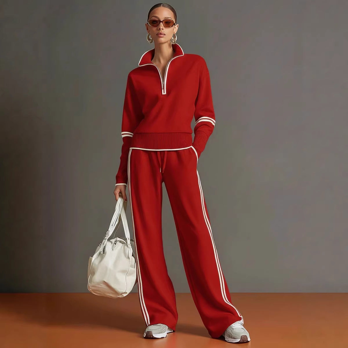 Women’s Casual Two-Piece Long Sleeve Pullover and Jogger Set - Image 5
