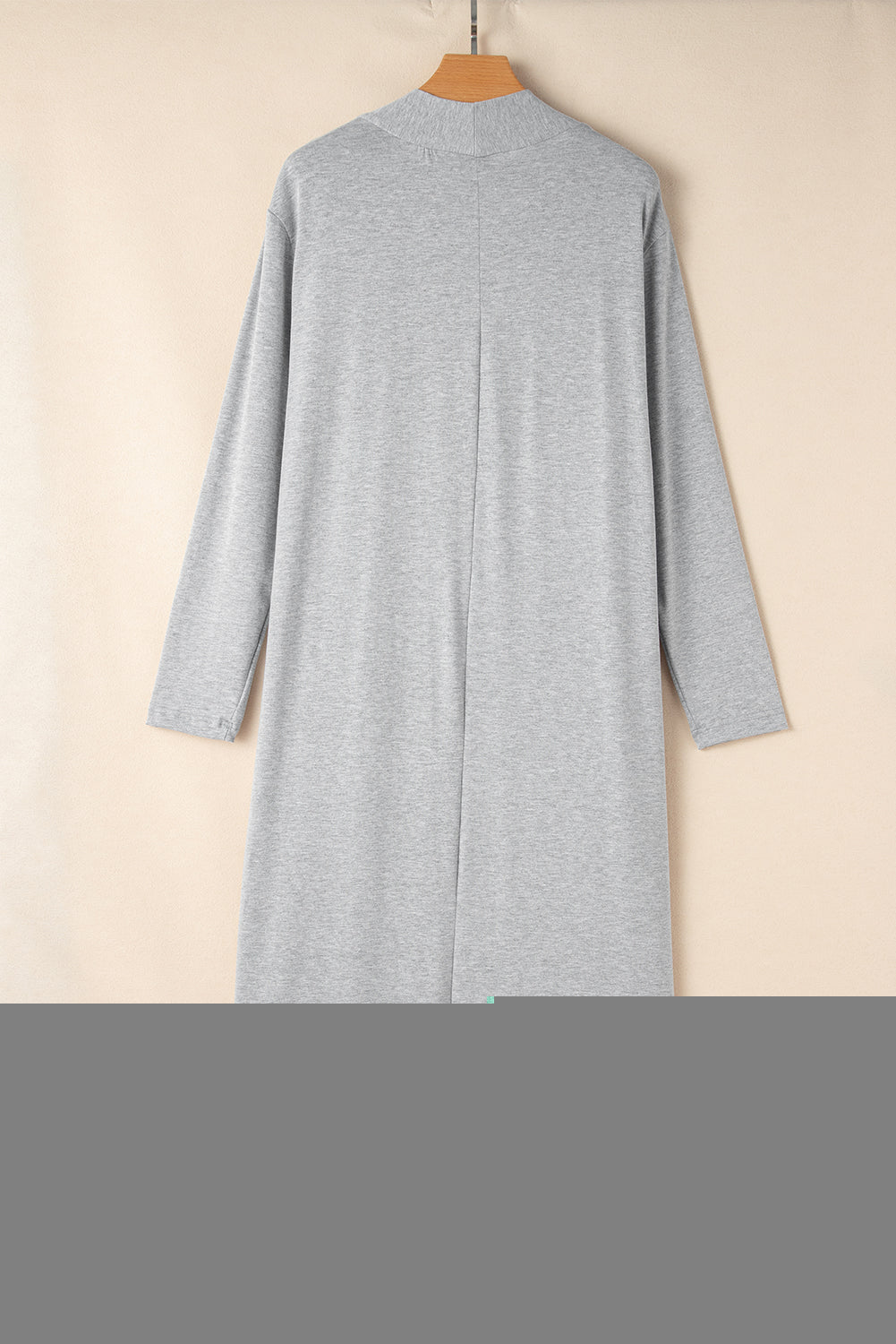 Light Grey Split Long Cardigan & Skinny Pants Lounge Set