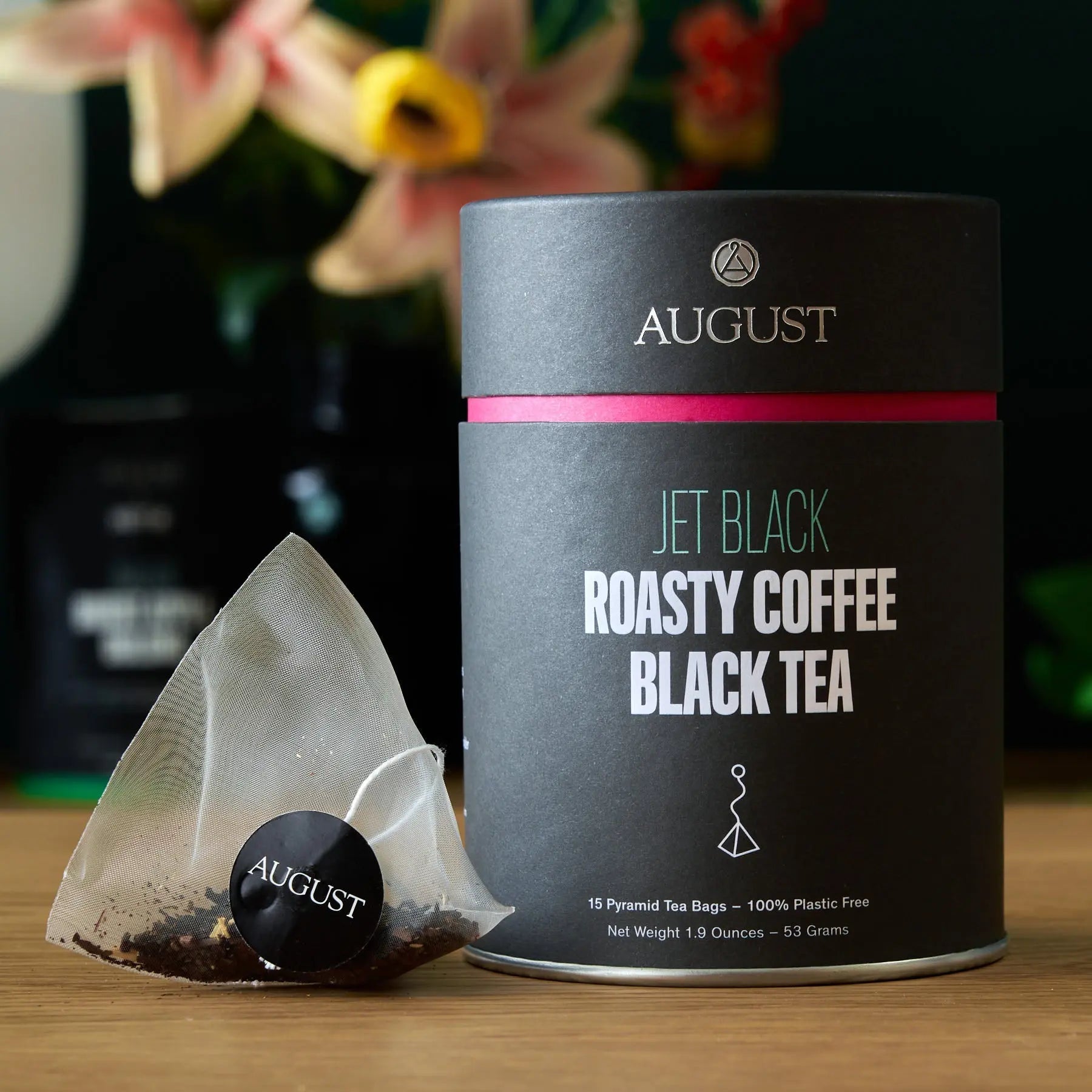 Jet Black Roasty Coffee and Black Tea Blend 15 Tea Bags - Image 3