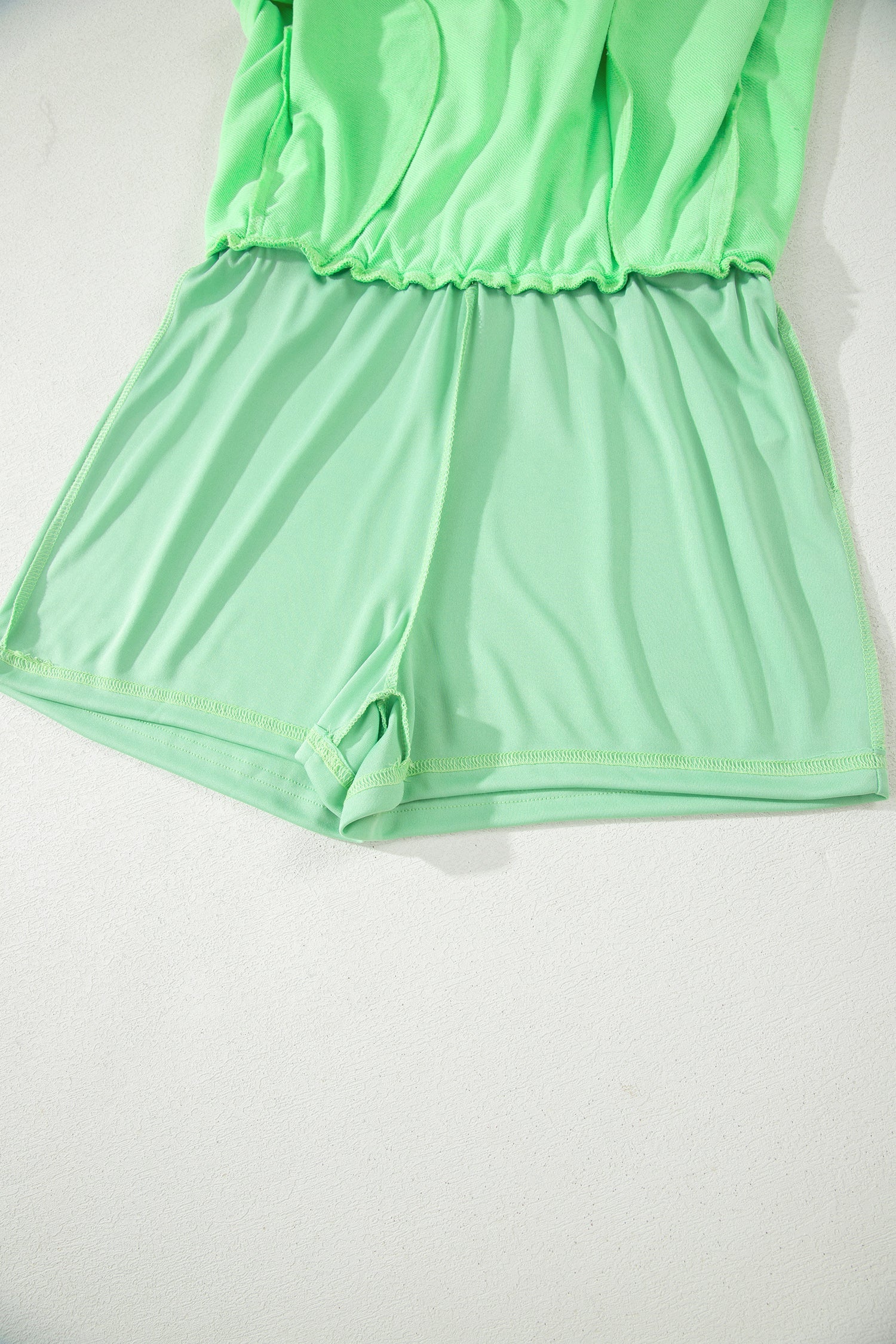 Sky Blue Slim Tank Top and Elastic Waist Mini Skort 2-Piece Set