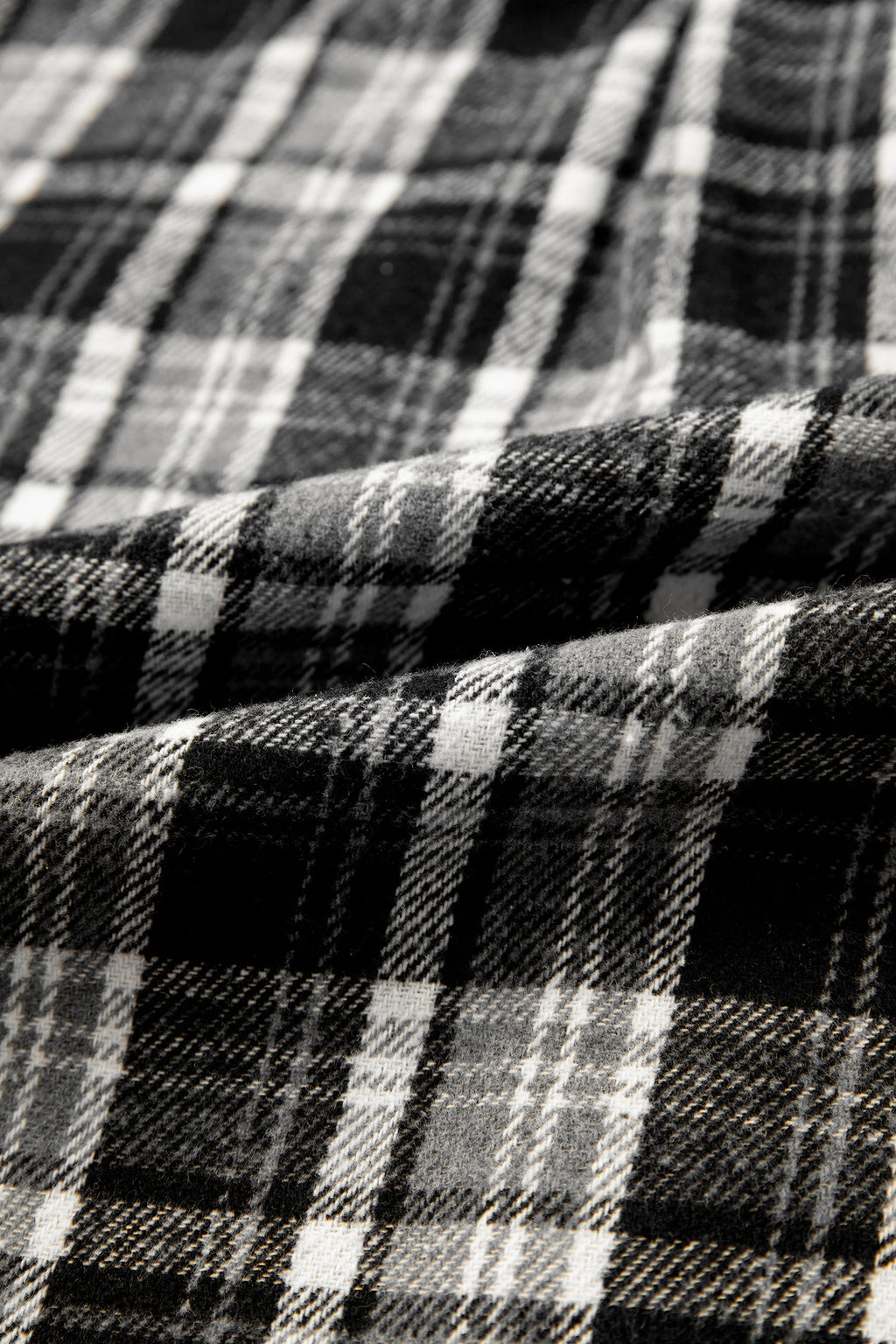 Plus Size Plaid Chest Pocket Long Sleeve Shacket