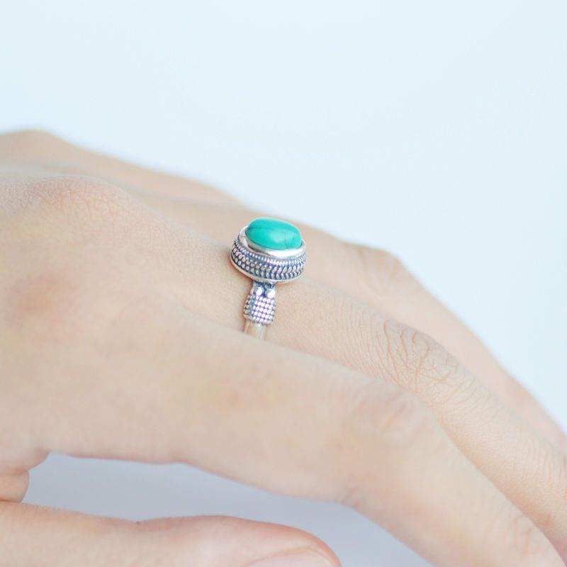 Vintage Style Geometric Adjustable Ring in S925 Silver-Plated