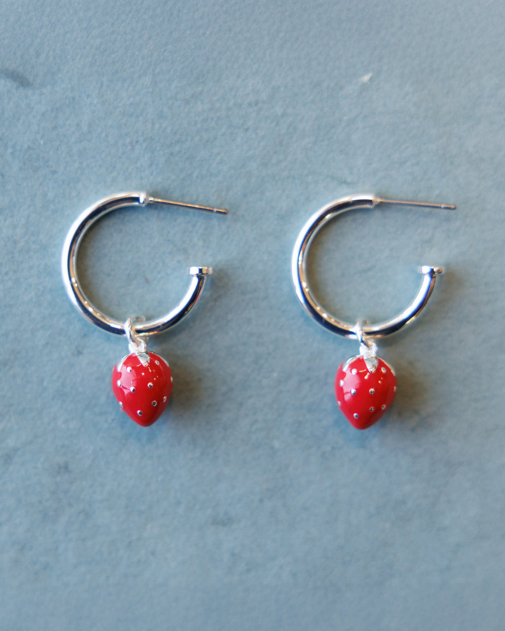 Silver Strawberry Fields Forever Earrings