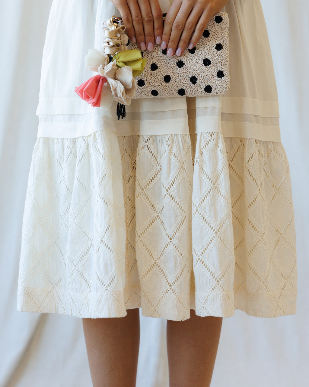 Icon Demi Lace Dress: Romantic Bohemian V-Neck A-Line Midi Dress