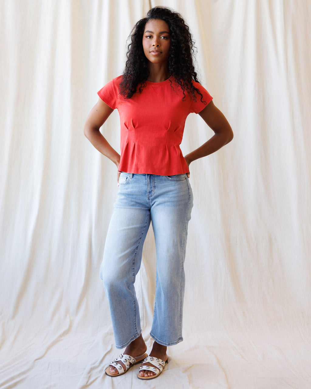 Pretty Sporty V-Stitch Short Sleeve Cotton Tee