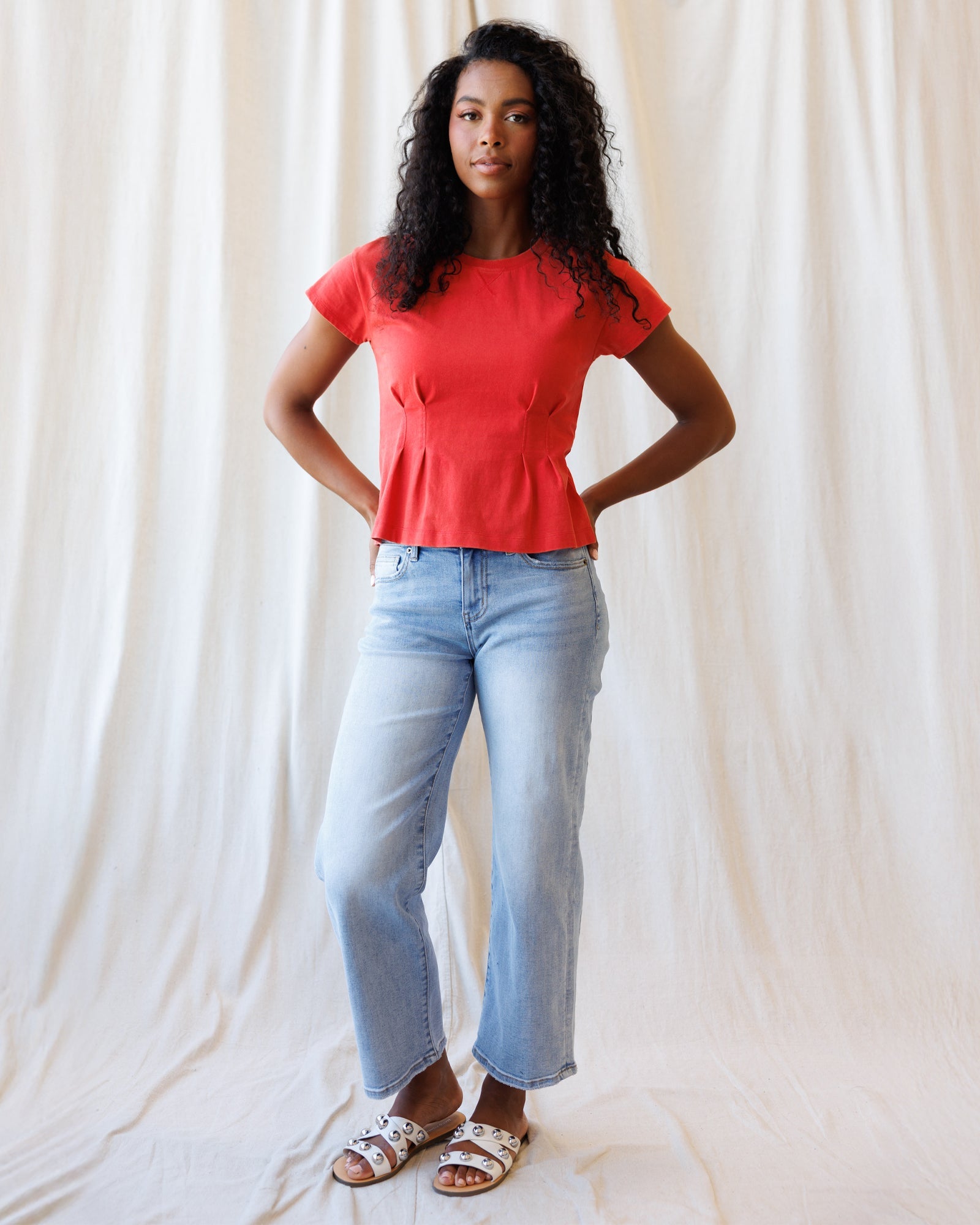 Pretty Sporty V-Stitch Short Sleeve Cotton Tee
