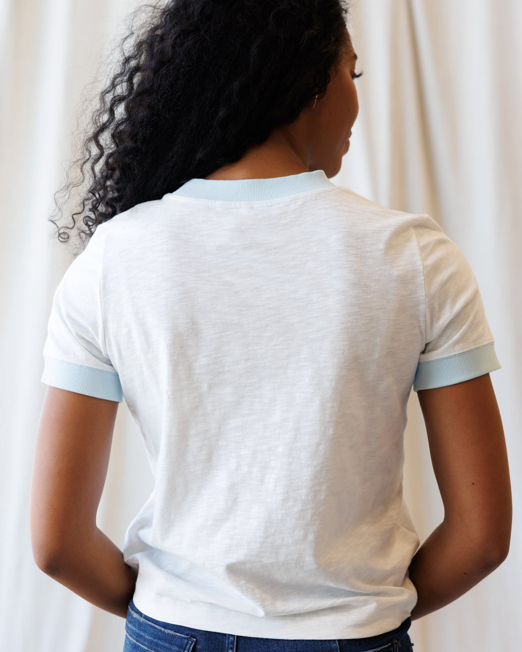 Heart to Heart Ringer Tee: Vintage Style Cotton Graphic T-Shirt