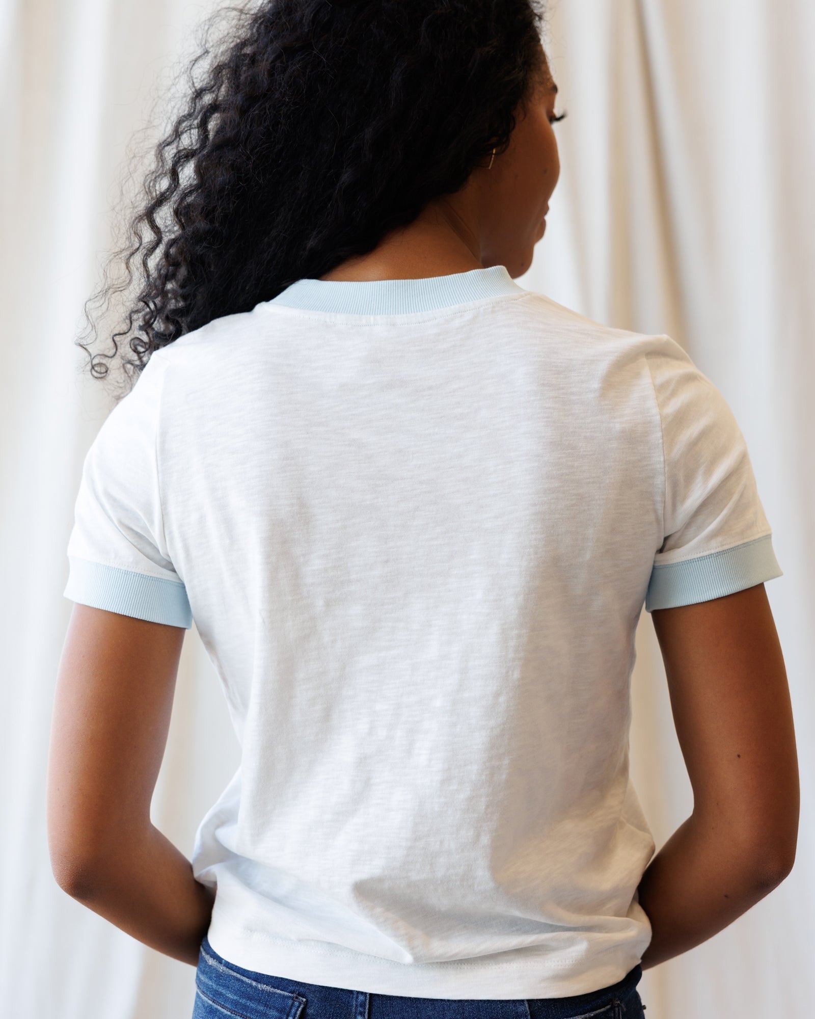 Heart to Heart Ringer Tee: Vintage Style Cotton Graphic T-Shirt