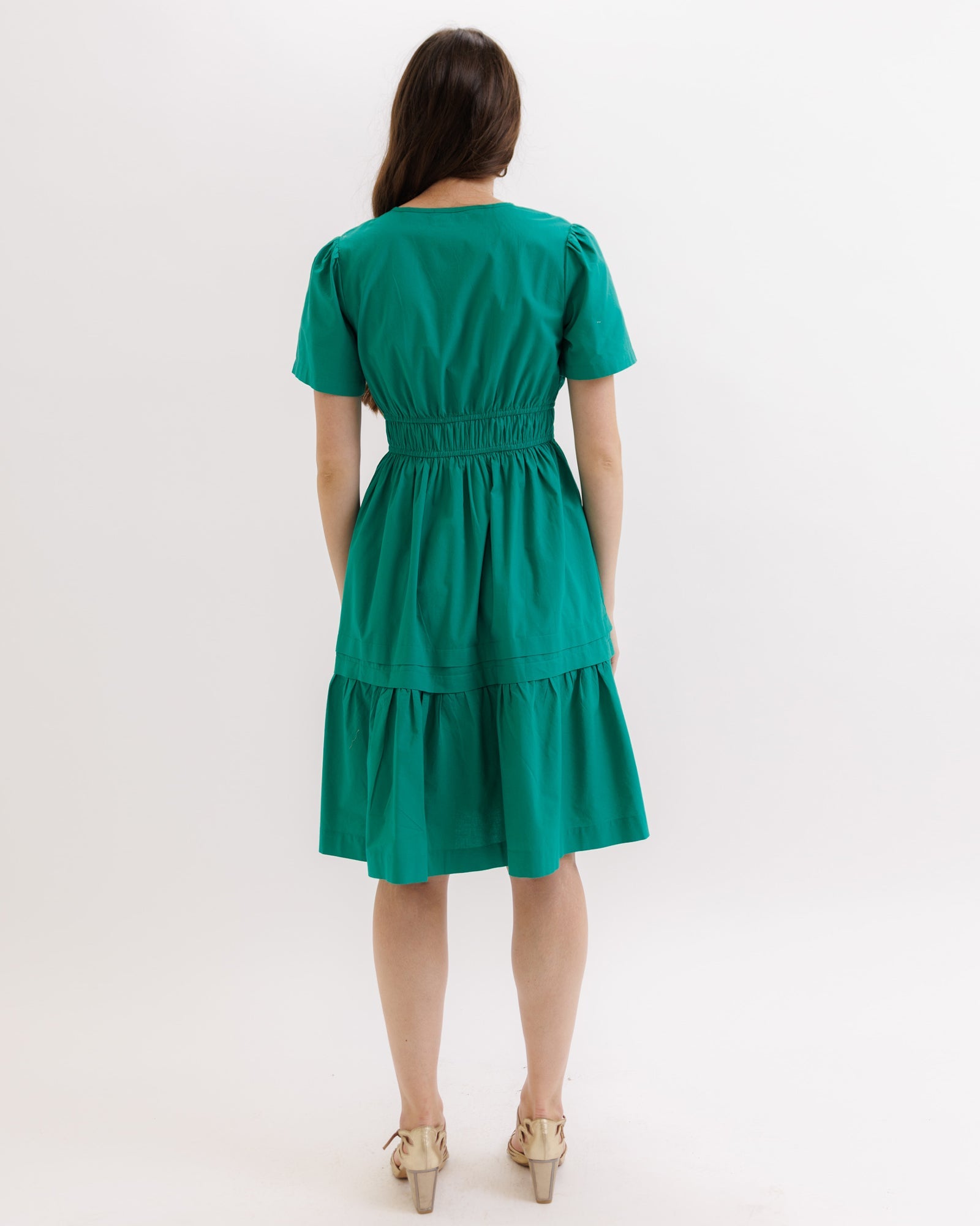 Icon Demi Cotton Tiered Knee-Length Dress with Pockets - Image 4