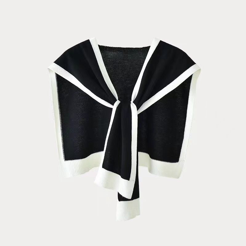 Knitted Fake Collar Shawl - Minimalist Shoulder Neck Protection