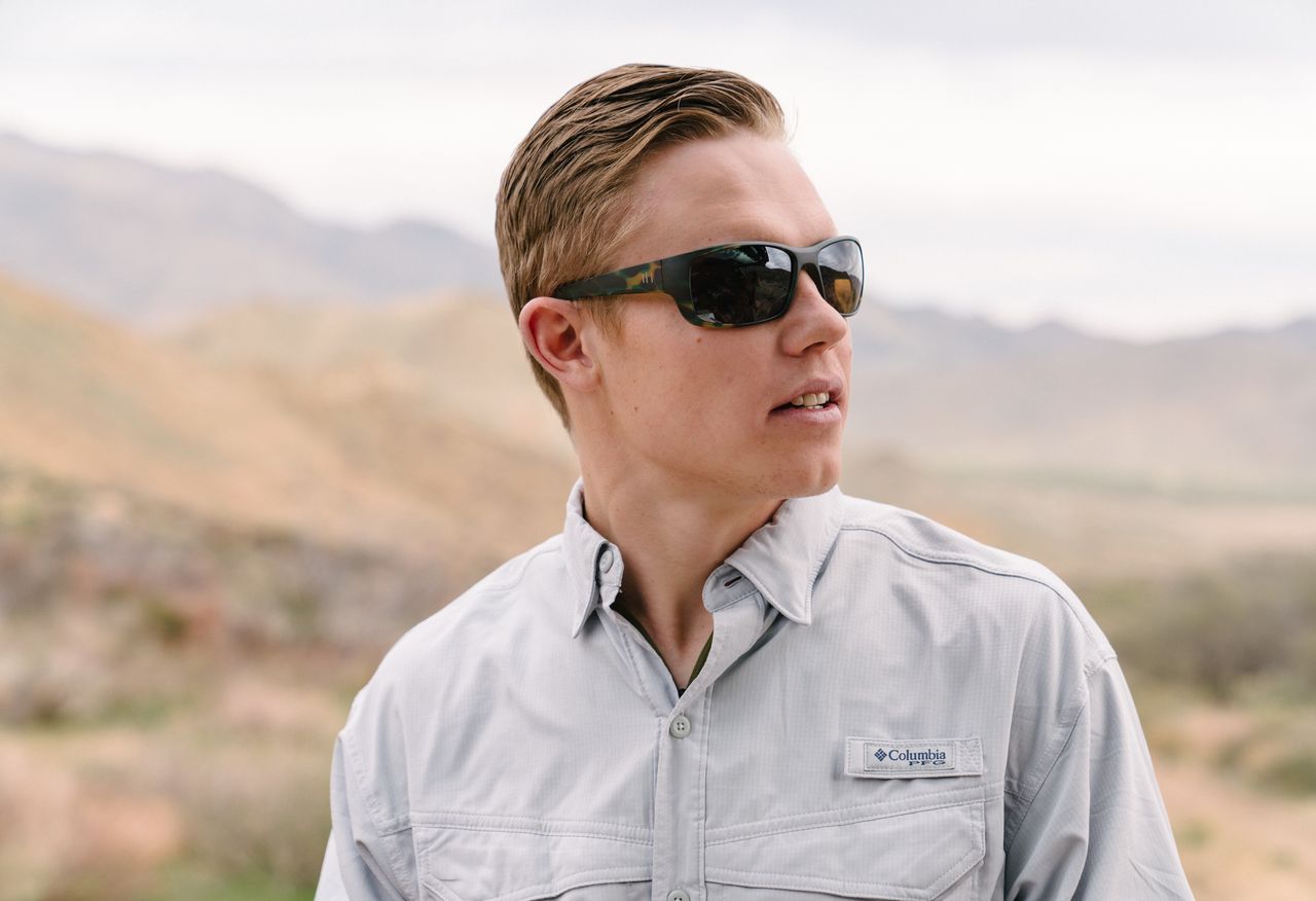 Zion Polarized Sunglasses in Green Camo with Brown Br16 Lenses - Image 5