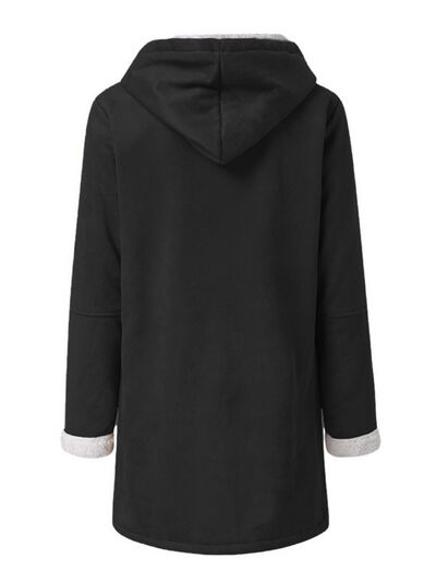 Women's Long Sleeve Hooded Toggle Jacket with Pockets