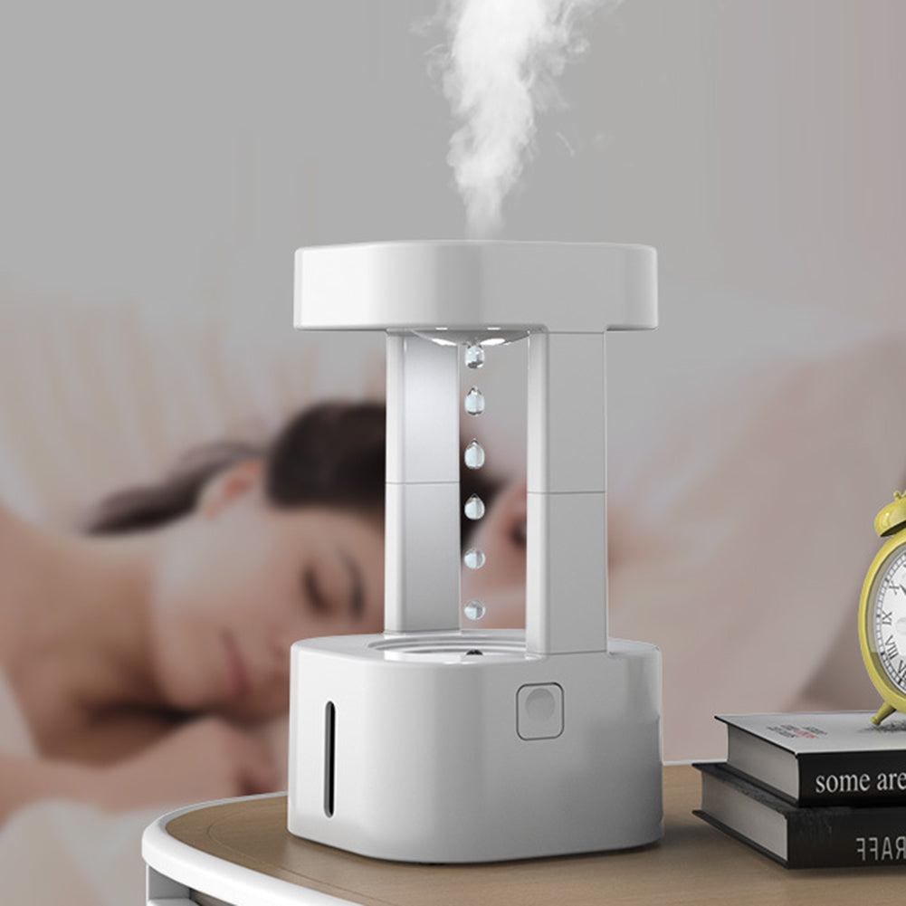 Anti-Gravity Water Drop Humidifier 580ML Quiet Mist Air Diffuser
