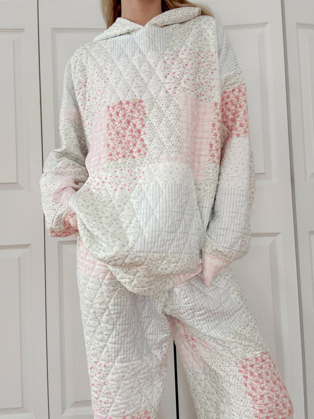 Quilted Pastel Hoodie: Cozy Unisex Pullover for Everyday Style