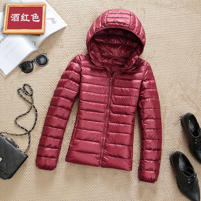 Women's Ultra-Lightweight Slim Fit Hooded Puffer Jacket - Image 7