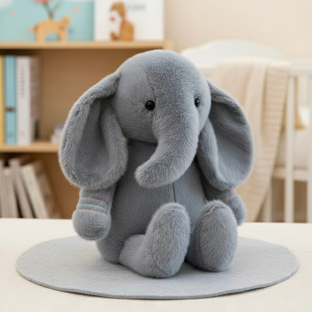 Elephant Stuffed Animal – Soft Plush Toy for Kids & Babies