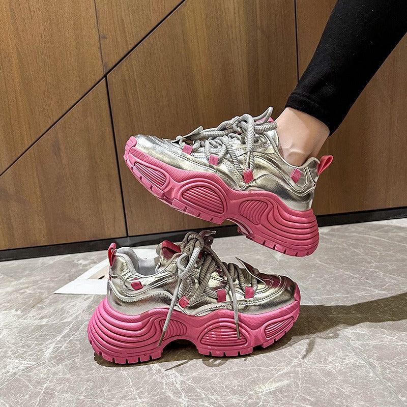 Women's Harajuku Style Chunky Platform Casual Sneakers - Image 7