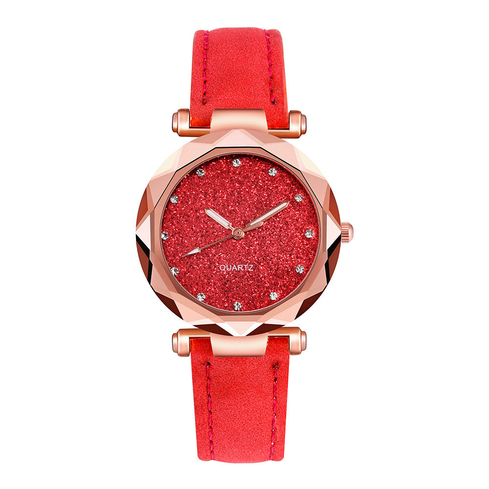 Women's Rose Gold Rhinestone Harajuku Style Quartz Watch - Image 3