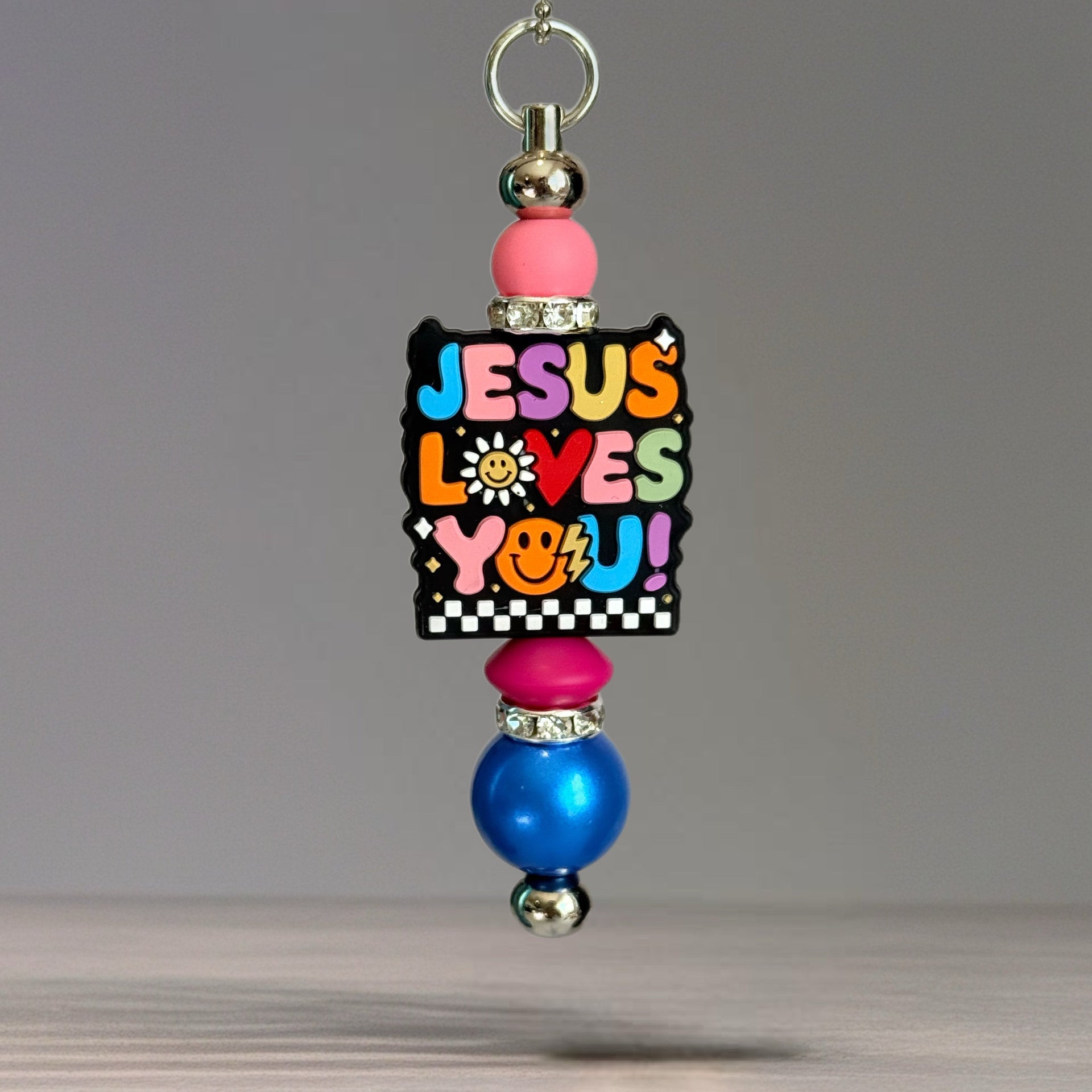 Jesus Loves You Bar Charm - Tumbler Handle Charm