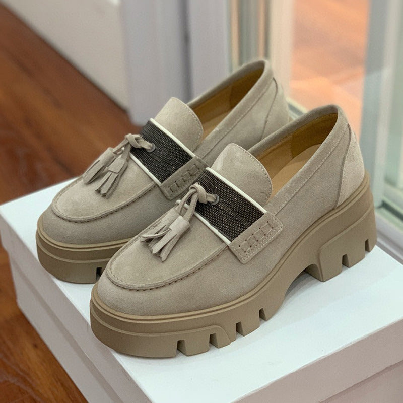 Chunky Platform Suede Loafers for Women - Harajuku Style - Image 2