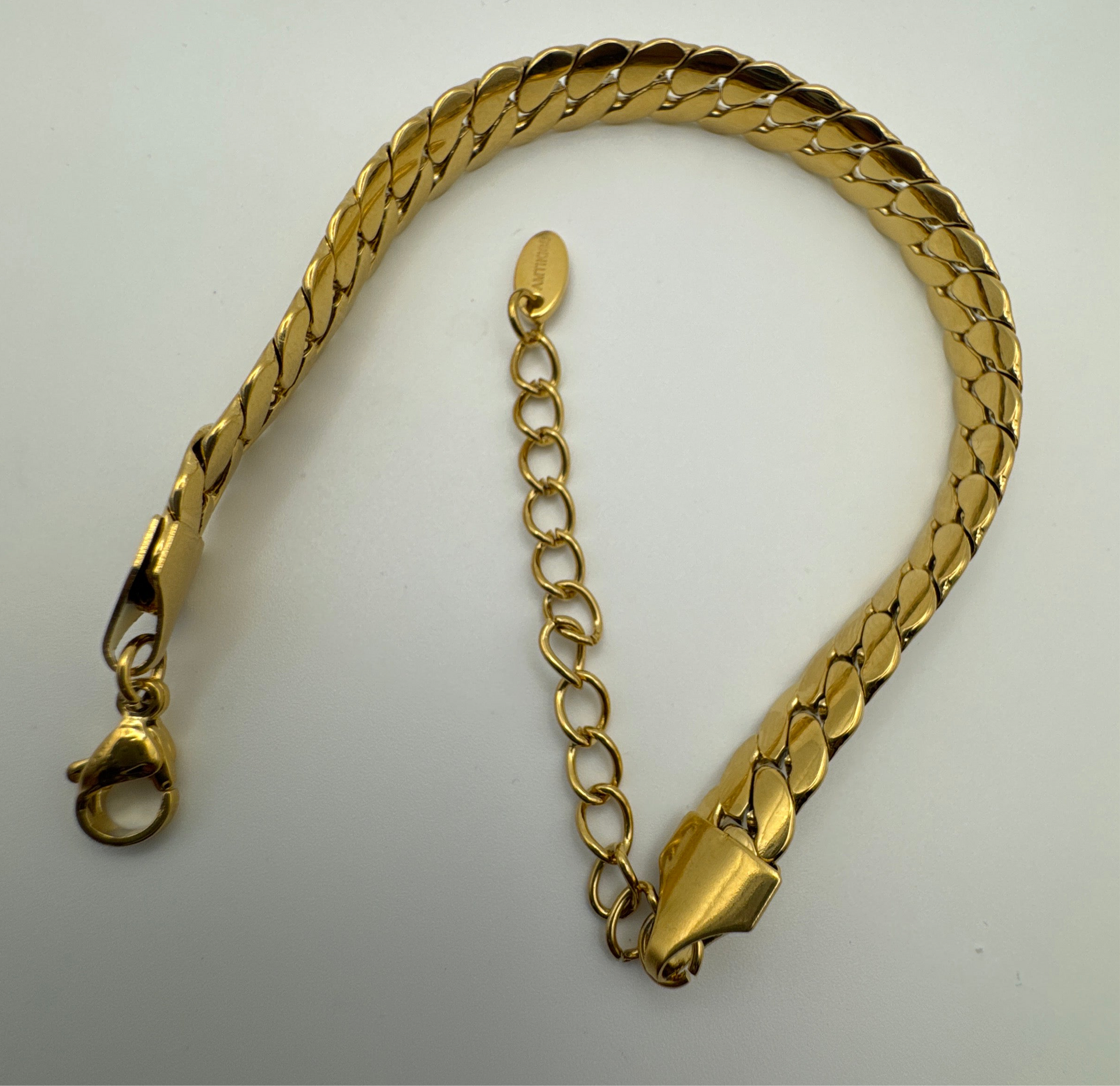 Hypoallergenic Gold Chain Bracelet - Nickel Free Stainless Steel Jewelry for Sensitive Skin