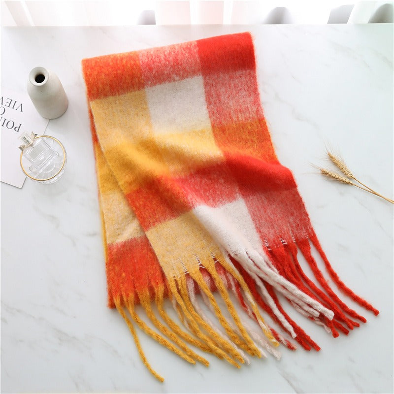 Thickened Imitation Cashmere Plaid Scarf - Warm & Stylish - Image 5