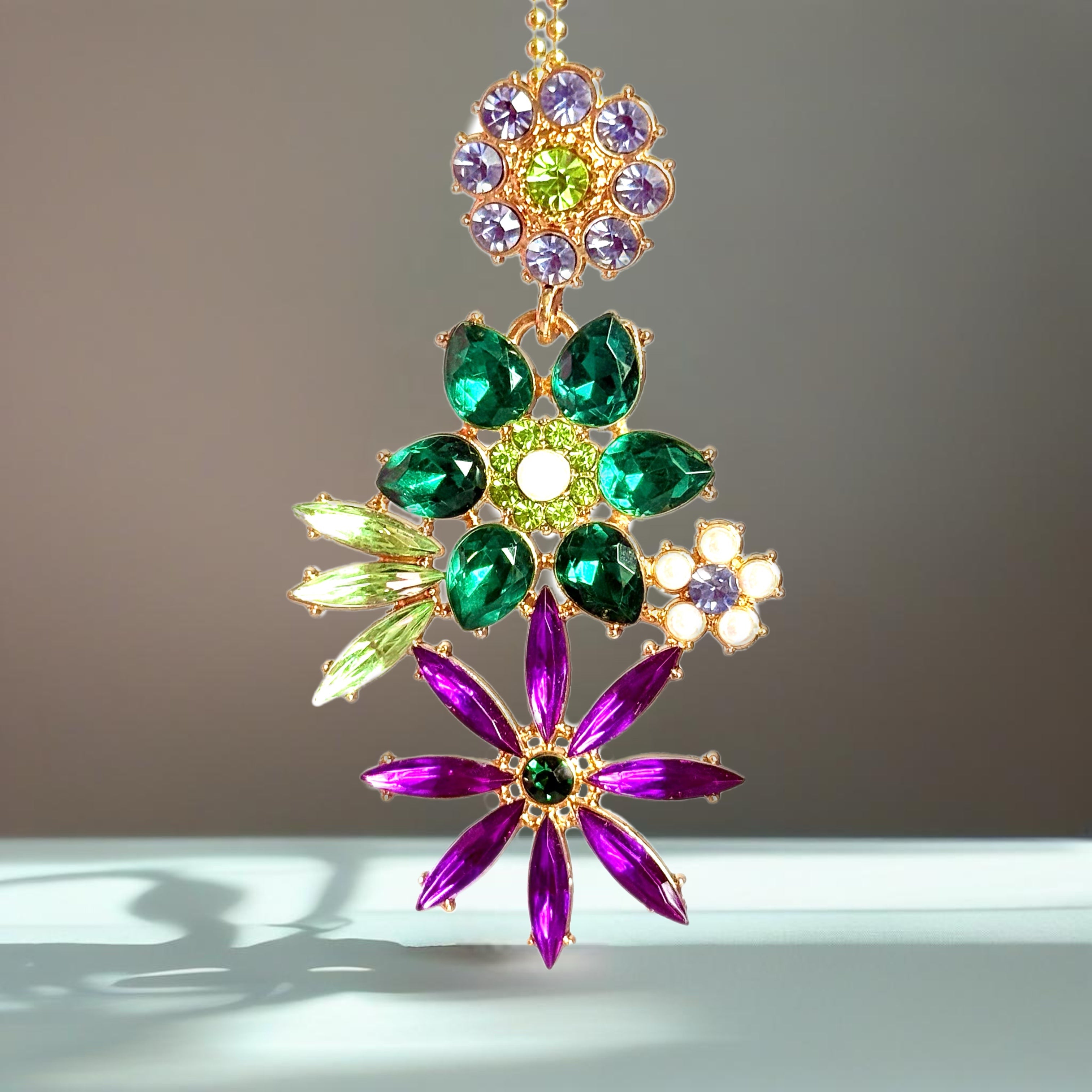 Mardi Gras Bling Charm - Tumbler Handle Charm