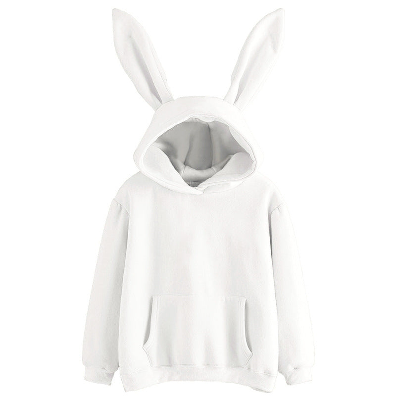 Harajuku Playful Rabbit Ear Hooded Sweatshirt for Women - Image 6