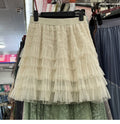 Women's Layered Mesh A-Line Mini Skirt - Fluffy Ruffle Tulle - Image 12