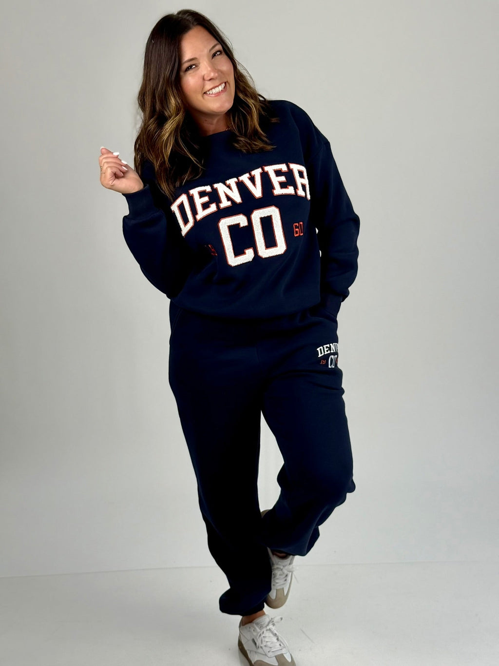 Denver Jogger Sweatpants Women's Relaxed Fit Navy Loungewear