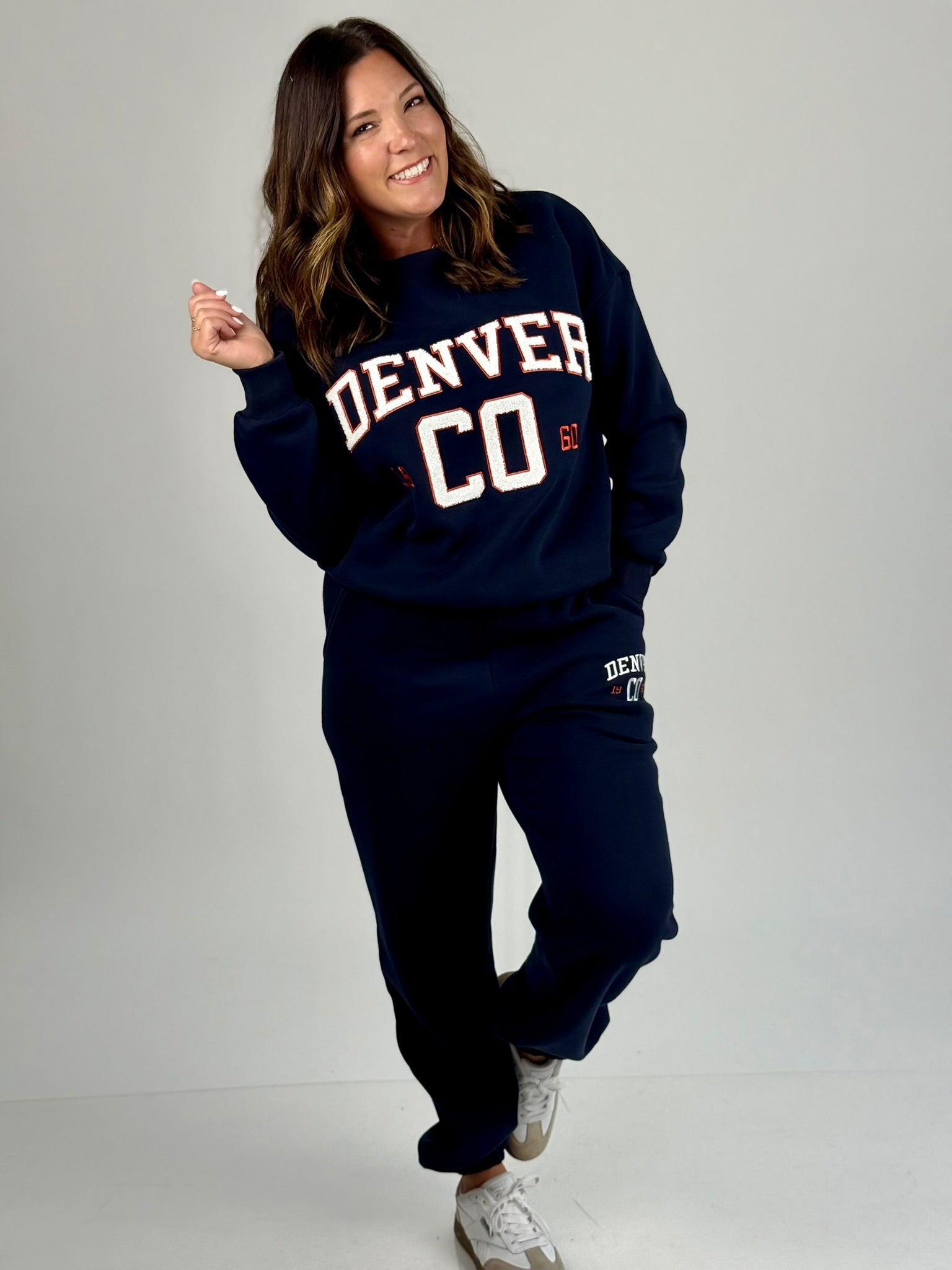Denver Jogger Sweatpants Women's Relaxed Fit Navy Loungewear